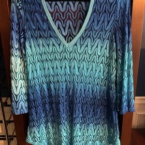 Elif by Jordan Taylor Blue and Teal Swim Coverup